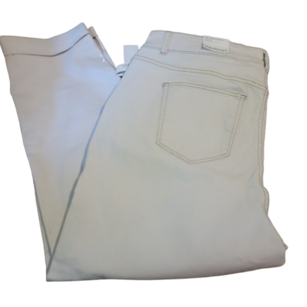 Westport  Jeans Cream Ankle Cropped Jeans Resortwear Summer Spring Denim 16W